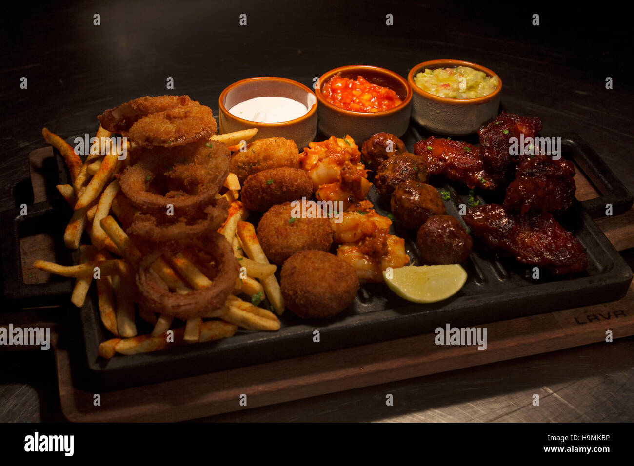 Fried Chicken Strips, Chicken Wings, Onion Rings, Fish Sticks And