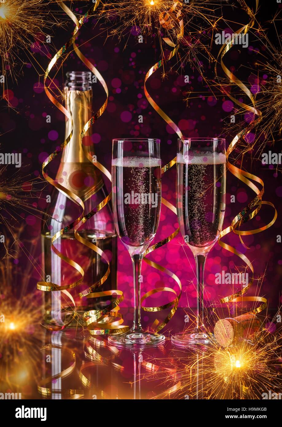 Two champagner glasses Stock Photo Alamy