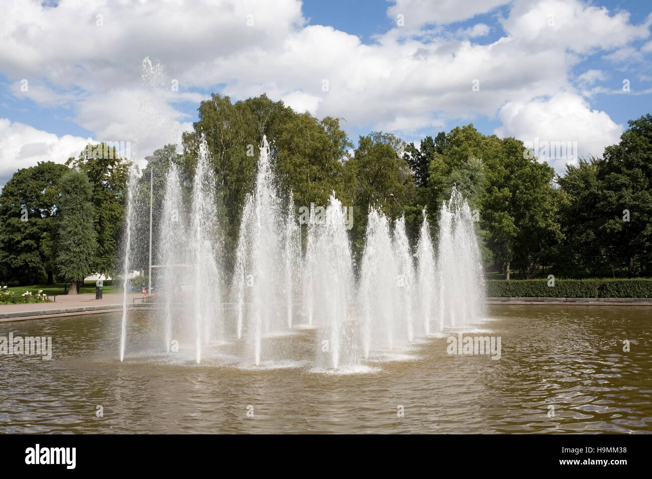 fountain at Kaisaniemi park, Helsinki Finland Stock Photo