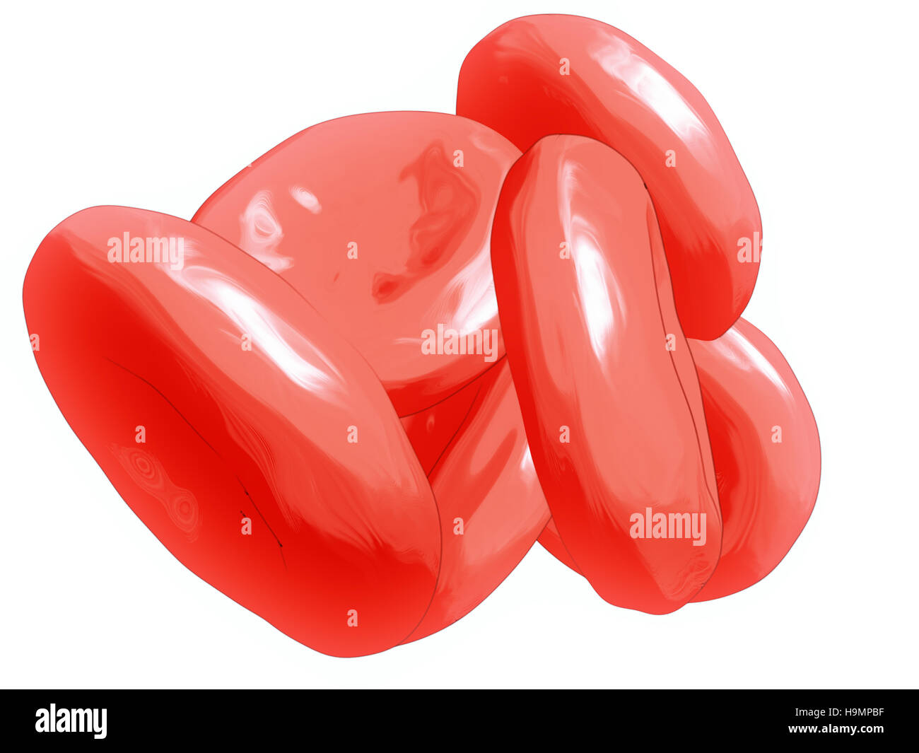 Abstract red blood cells, 3d illustration Stock Photo - Alamy