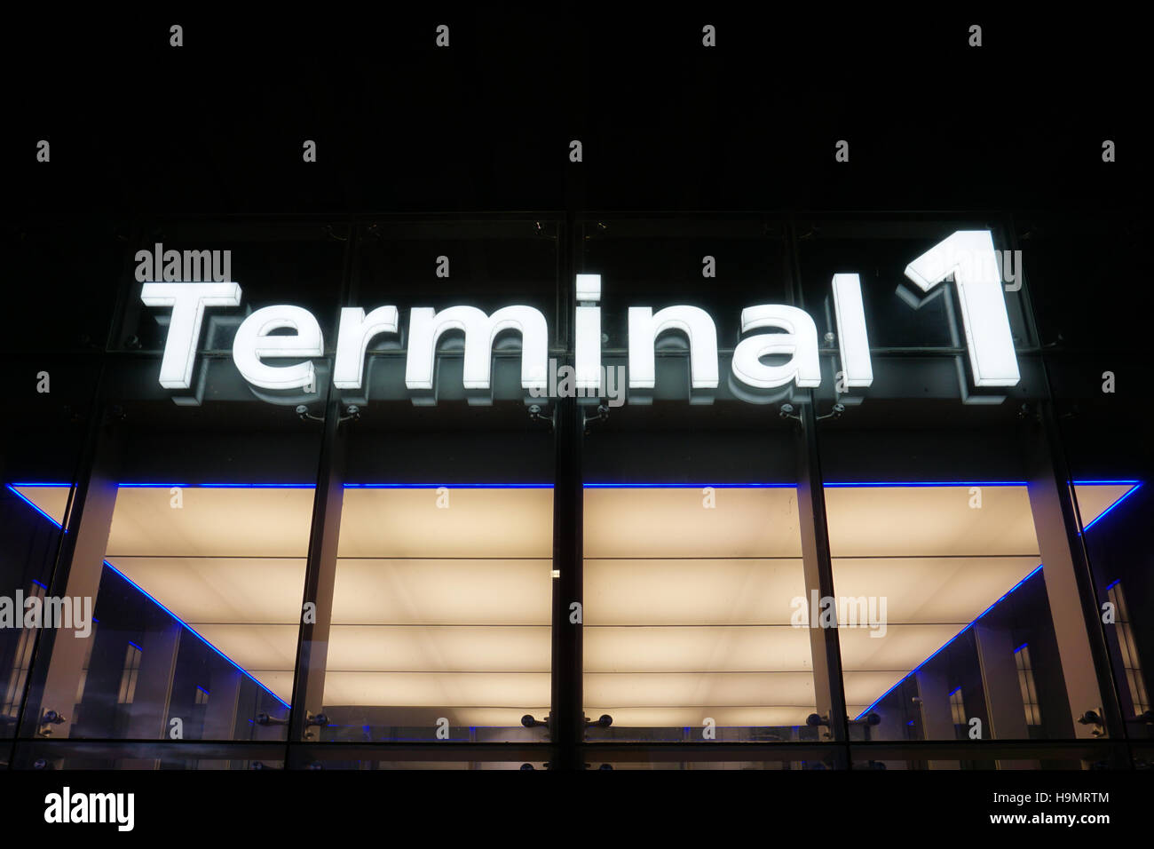 The Terminal 1 at the Roissy Charles de Gaulle International Airport (CDG) near Paris, France Stock Photo