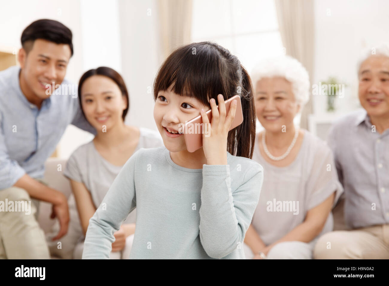 Happy family life Stock Photo - Alamy