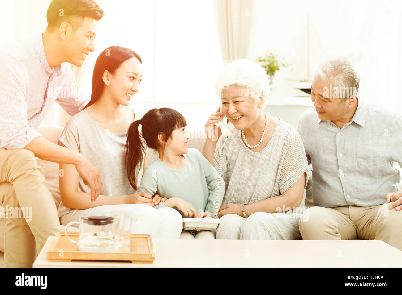 Happy family life Stock Photo - Alamy