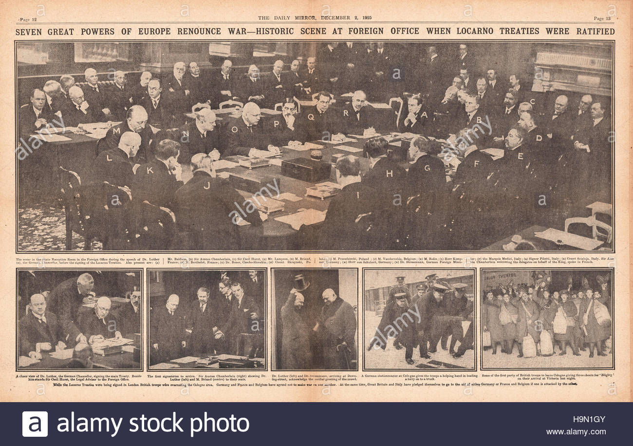 Locarno Treaty Stock Photos & Locarno Treaty Stock Images - Alamy