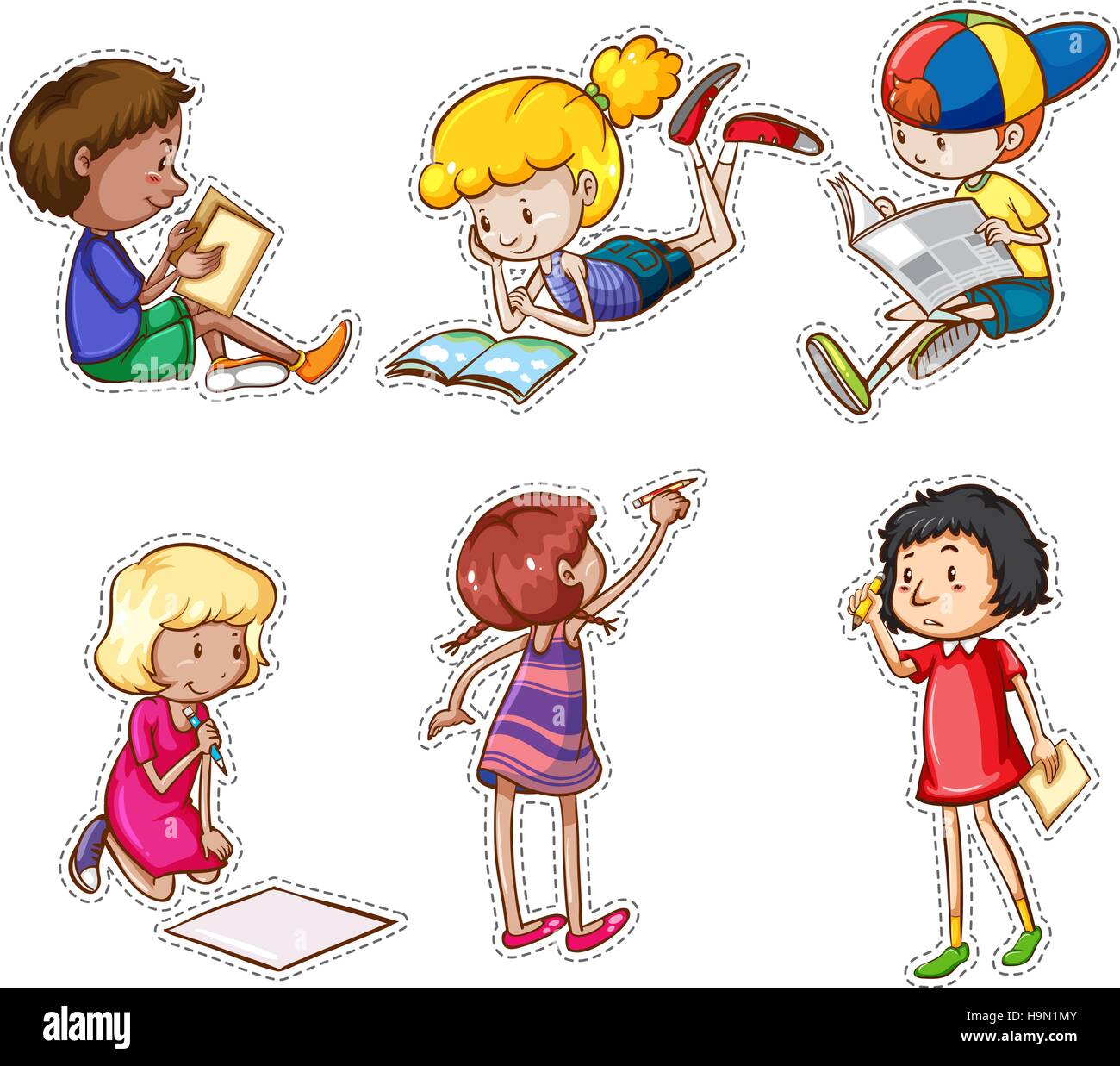 Reading And Writing Vector Vectors High Resolution Stock Photography ...