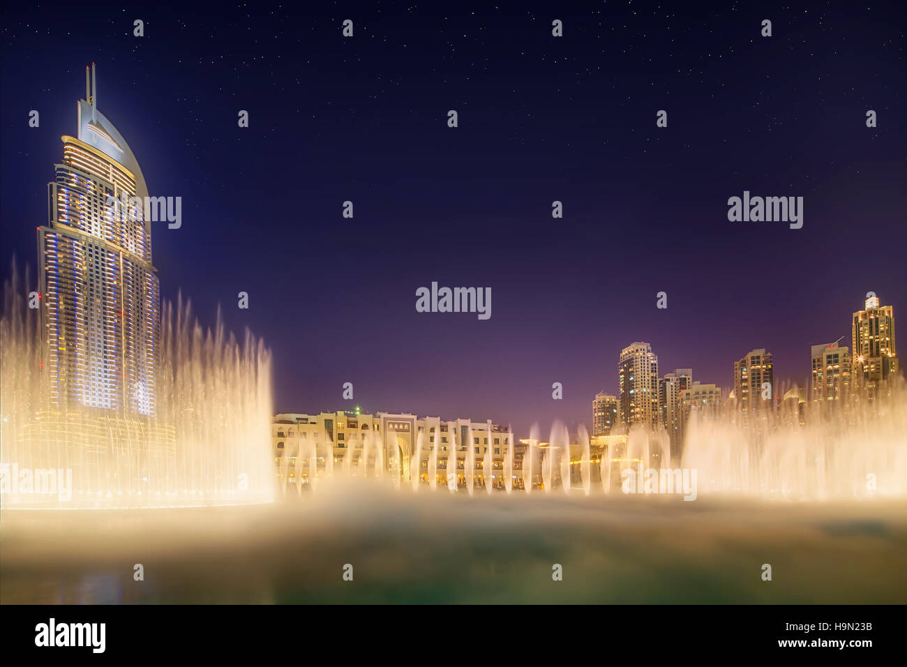 The dancing fountain of Dubai Stock Photo - Alamy