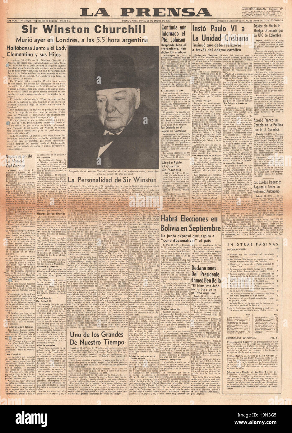 Winston churchill clementine diana hires stock photography and images