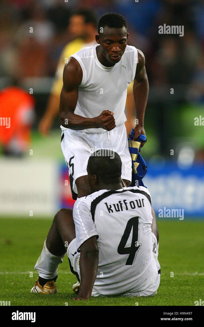 JOHN PANTSIL & SAMUEL KUFFOUR ITALY V GHANA WORLD CUP HANNOVER GERMANY ...