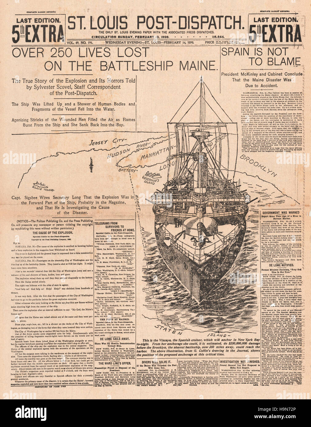 Uss maine dispatch hires stock photography and images Alamy