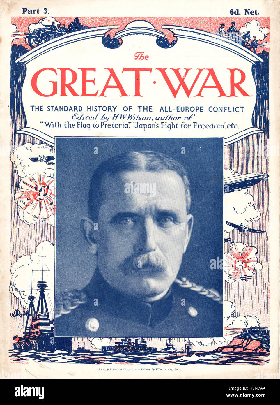 1914 The Great War front page Field Marshal Sir John French Stock Photo