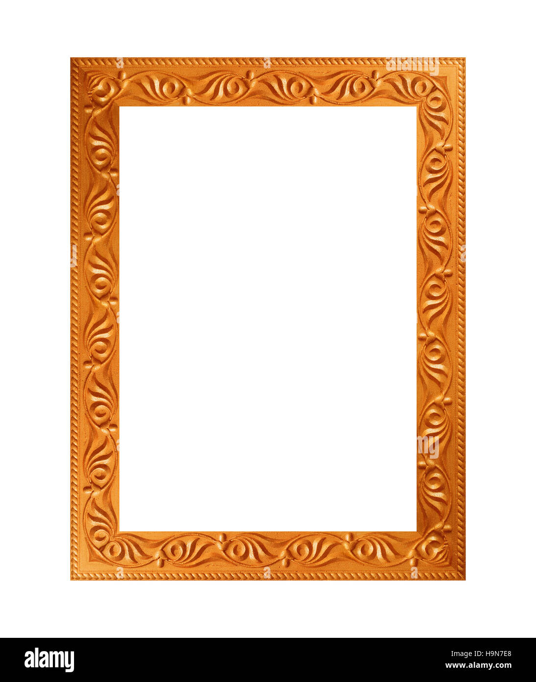 gilded wood frame isolated on white background Stock Photo Alamy