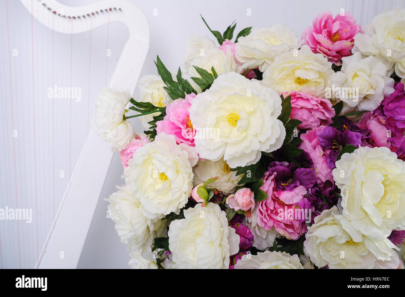 beautiful wedding bouquet on a white background Stock Photo