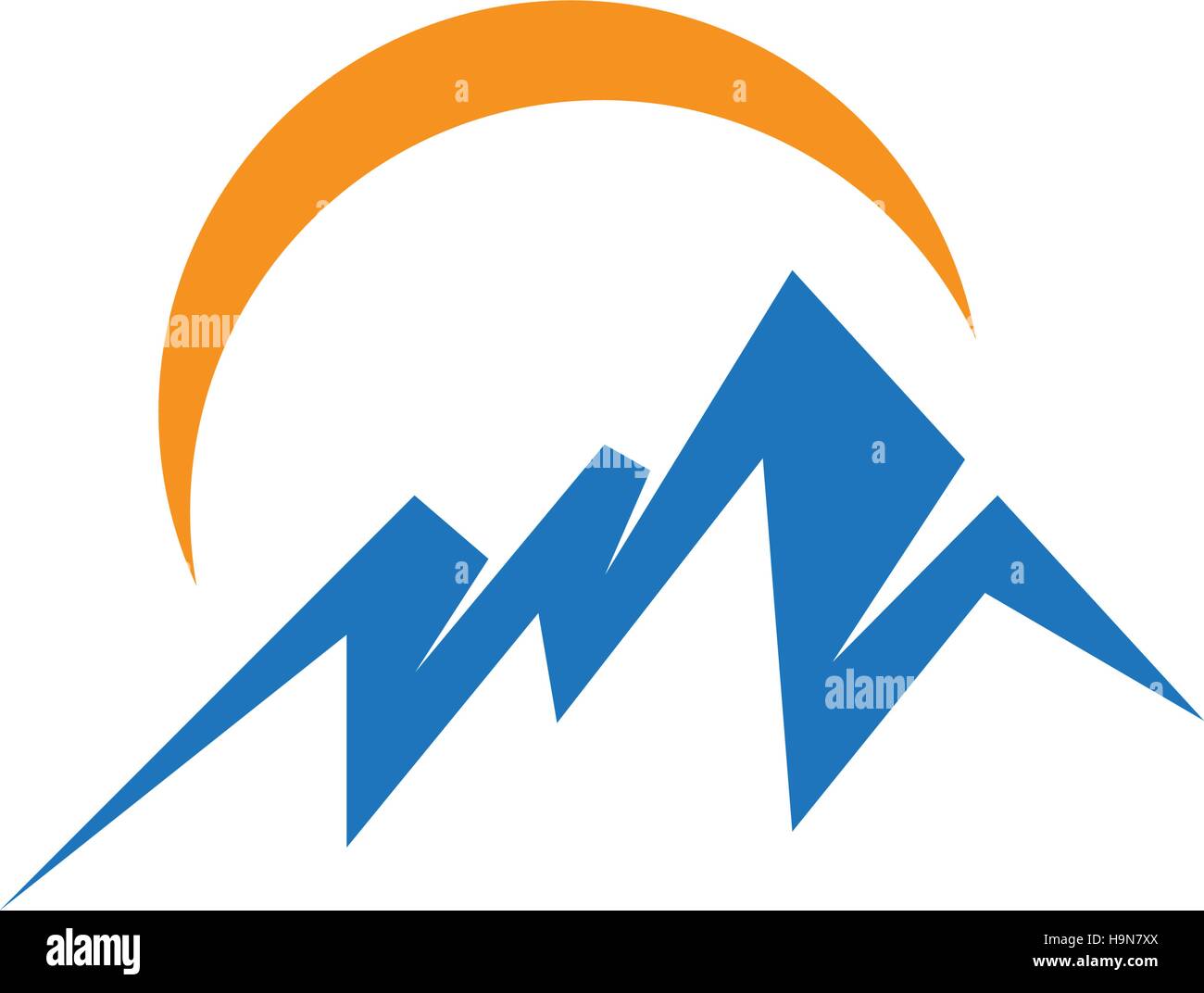 Mountain vector icon illustration design template Stock Vector Image ...