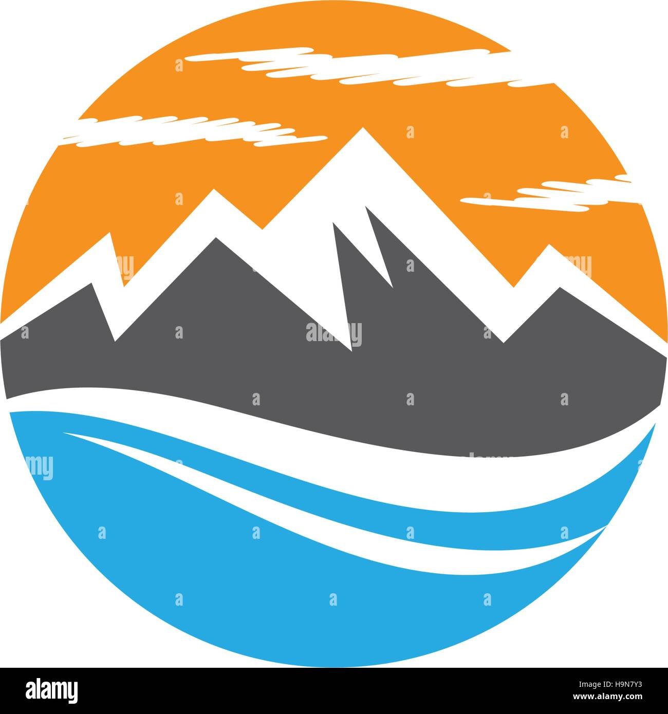 Mountain vector icon illustration design template Stock Vector Image ...