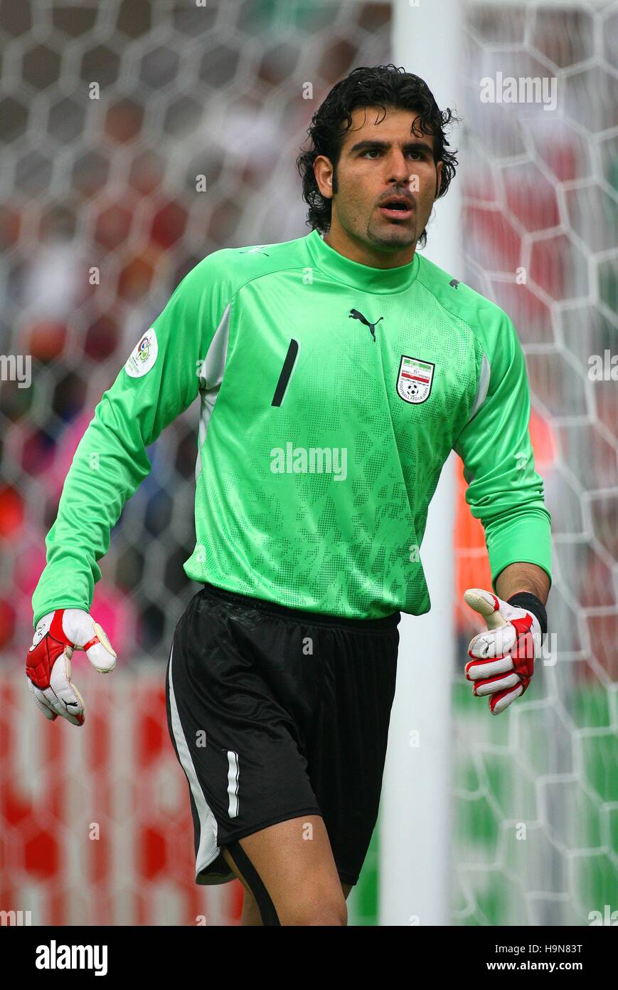EBRAHIM MIRZAPOUR IRAN & FOOLAD KHUZESTAN WORLD CUP FRANKFURT GERMANY 17 June 2006 Stock Photo