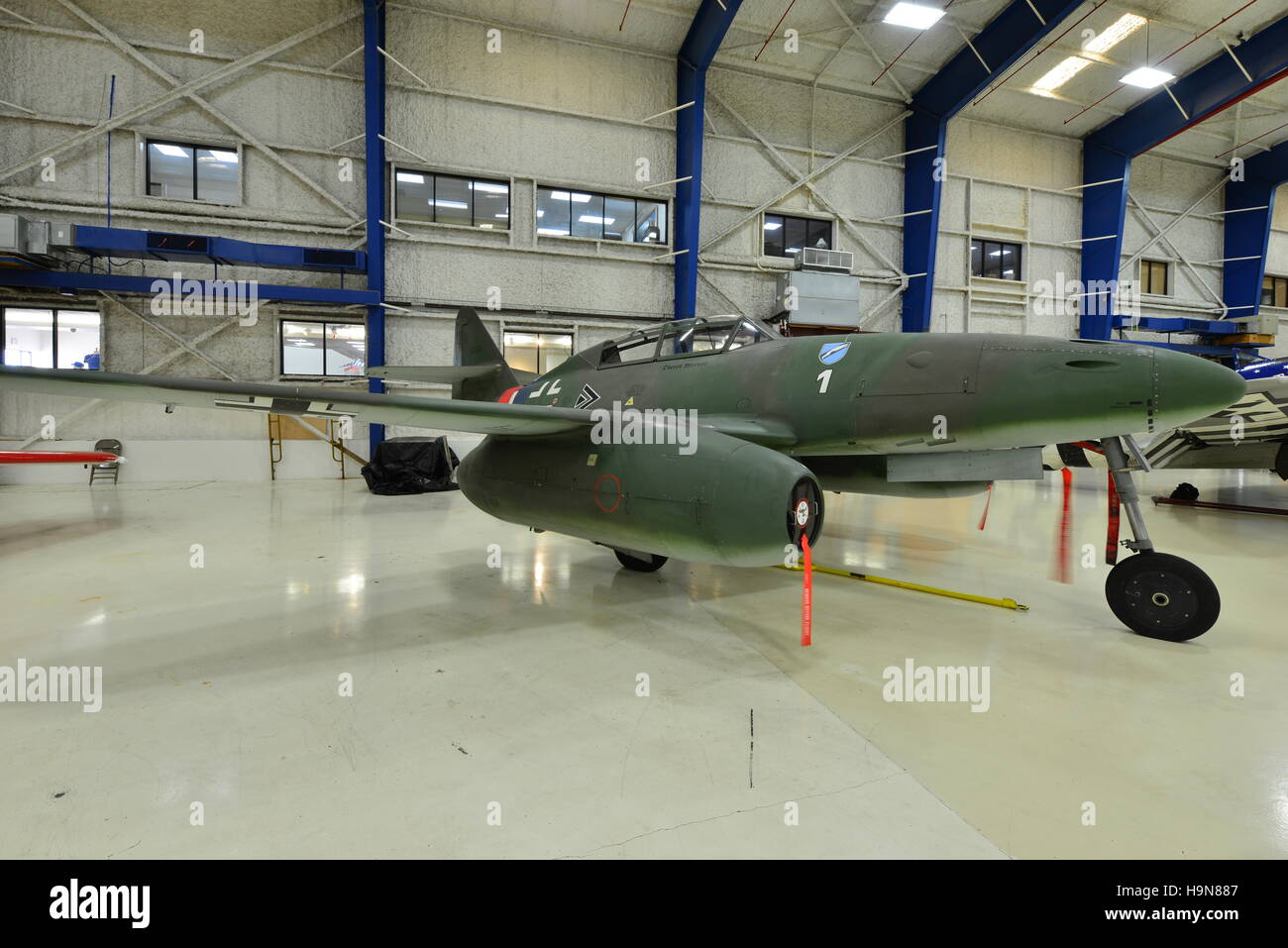 A vintage aircraft at a museum in Galveston. Stock Photo