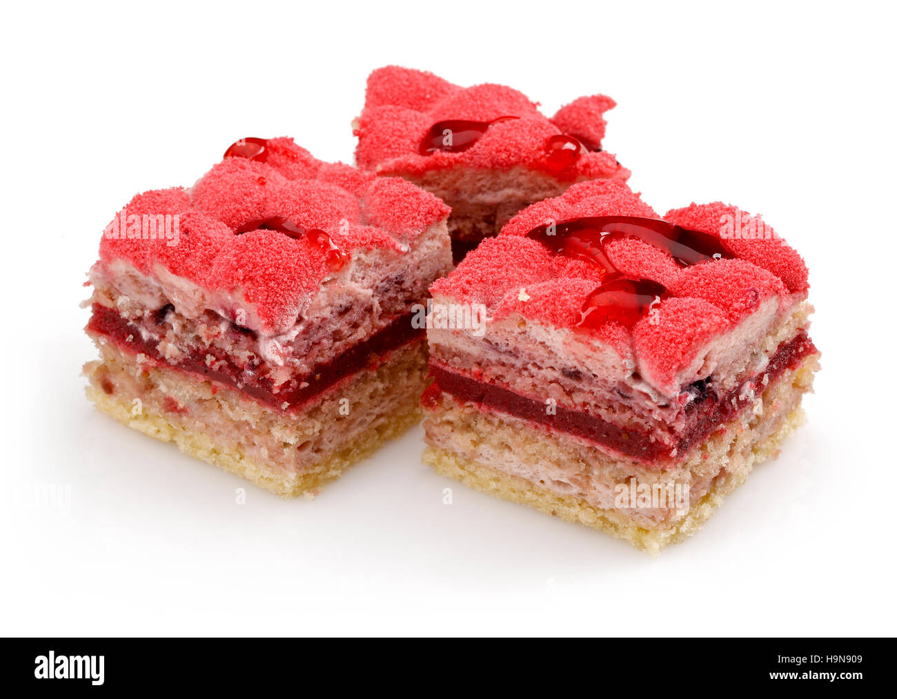 Blackberry and Strawberry cake on isolated white background Stock Photo ...