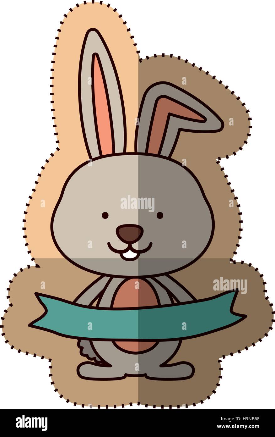 Rabbit cartoon icon. Animal cute adorable creature and friendly theme ...
