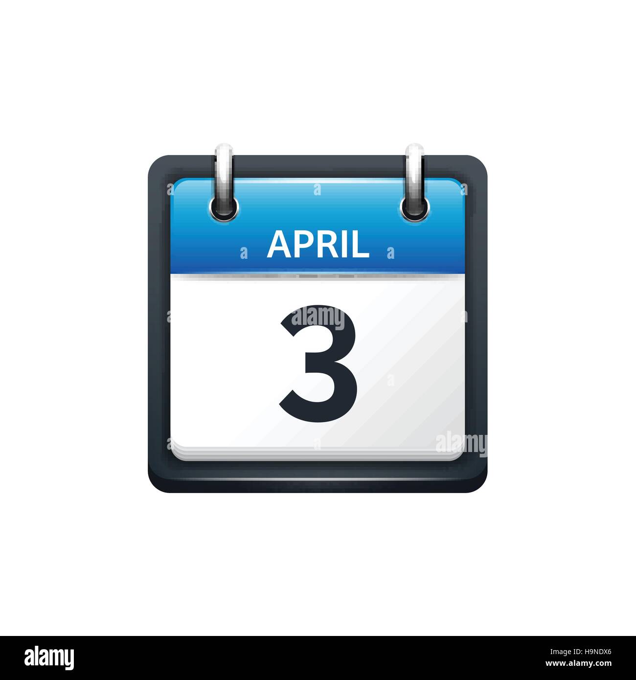 April calendar icon vector flat illustration style month Cut Out Stock Images & Pictures - Page 2 - Alamy