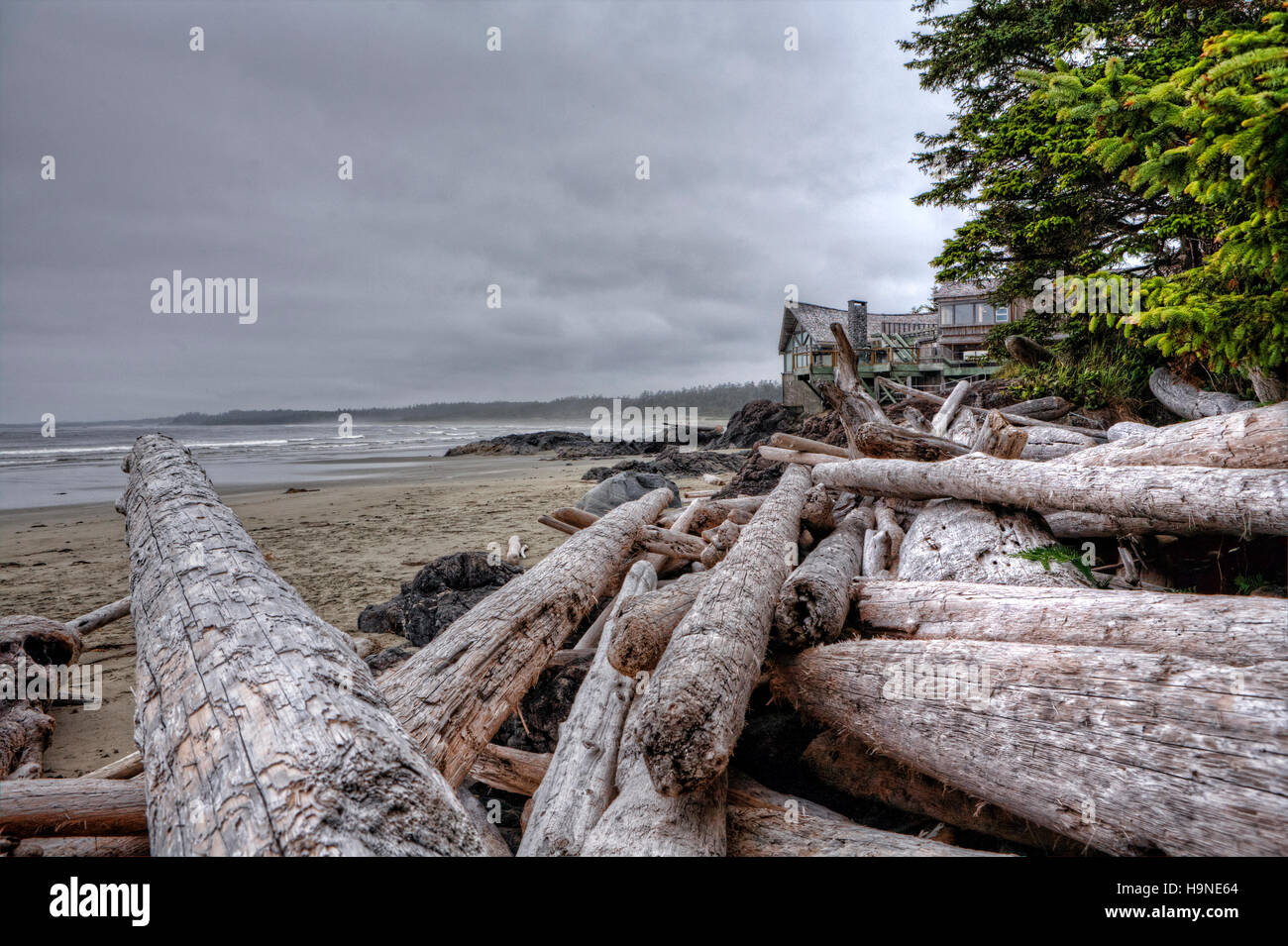 Tofino Vancouver Island British Columbia Canada Wickaninnish Beach Pacific Rim National Park Stock Photo