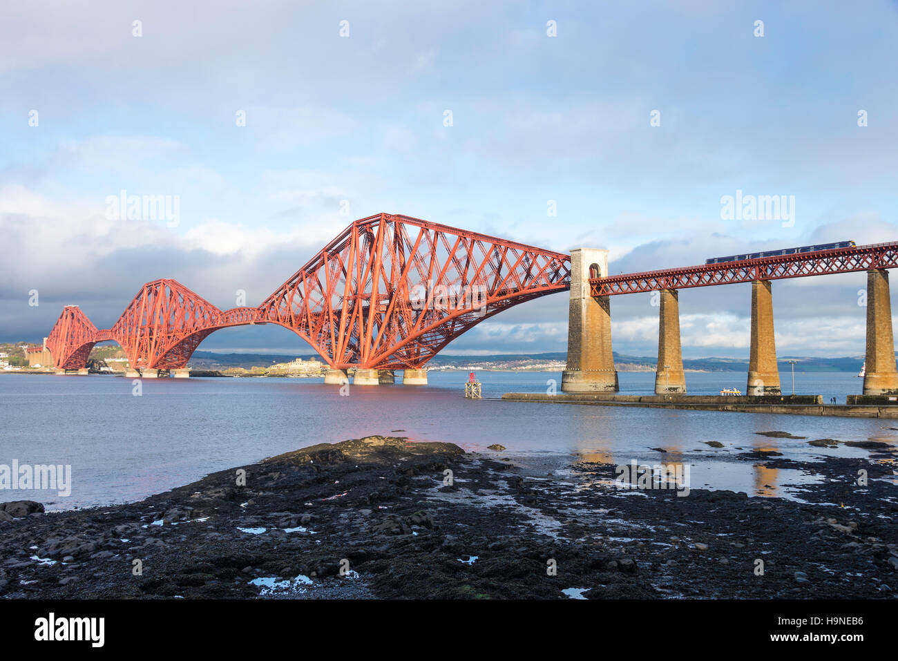 The Forth Railway Bridge Over the River Forth at Queensferry Edinburgh Scotland United Kingdom UK Stock Photo