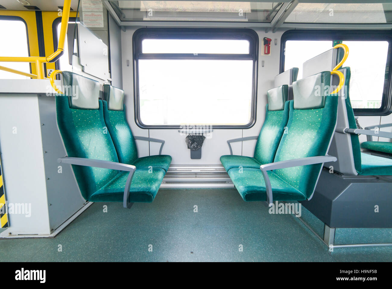 interior of a modern suburban train Stock Photo - Alamy