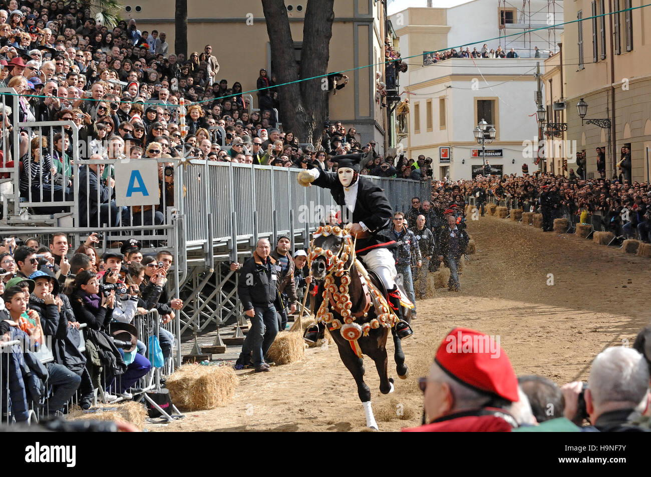 La Sartiglia di Oristano, sardinian carnival, Sardinia, Italy Stock