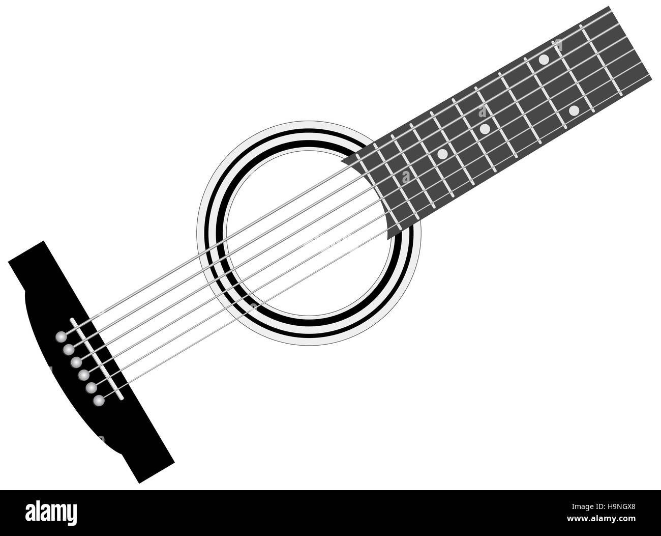 Abstract part of musical instrument - guitar Stock Photo