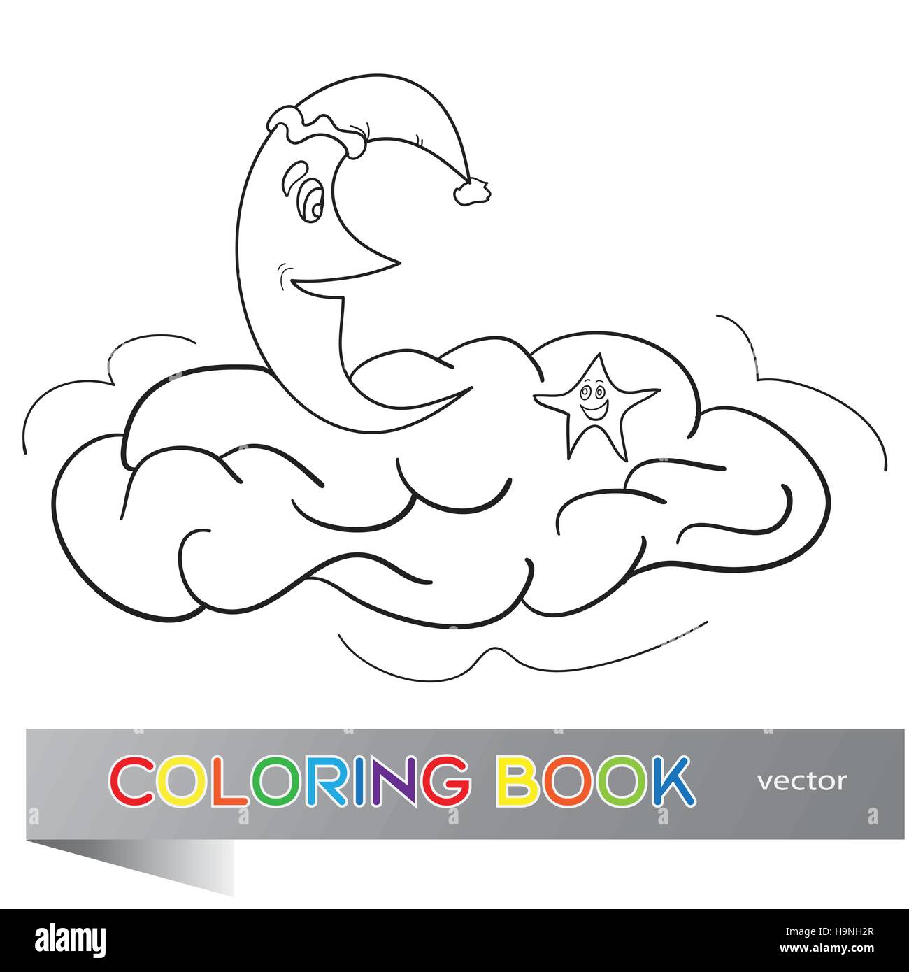 The coloring book - illustration for the children Stock Vector