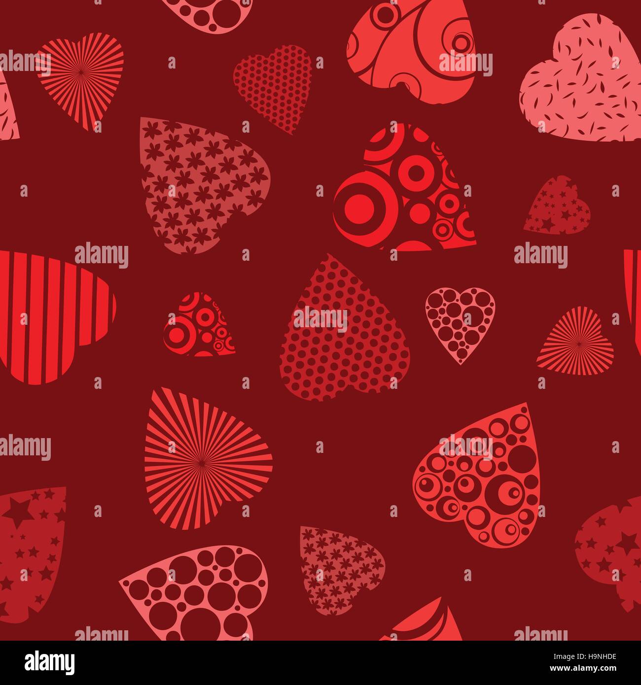 Seamless pattern with hearts - Vector illustration for design Stock ...