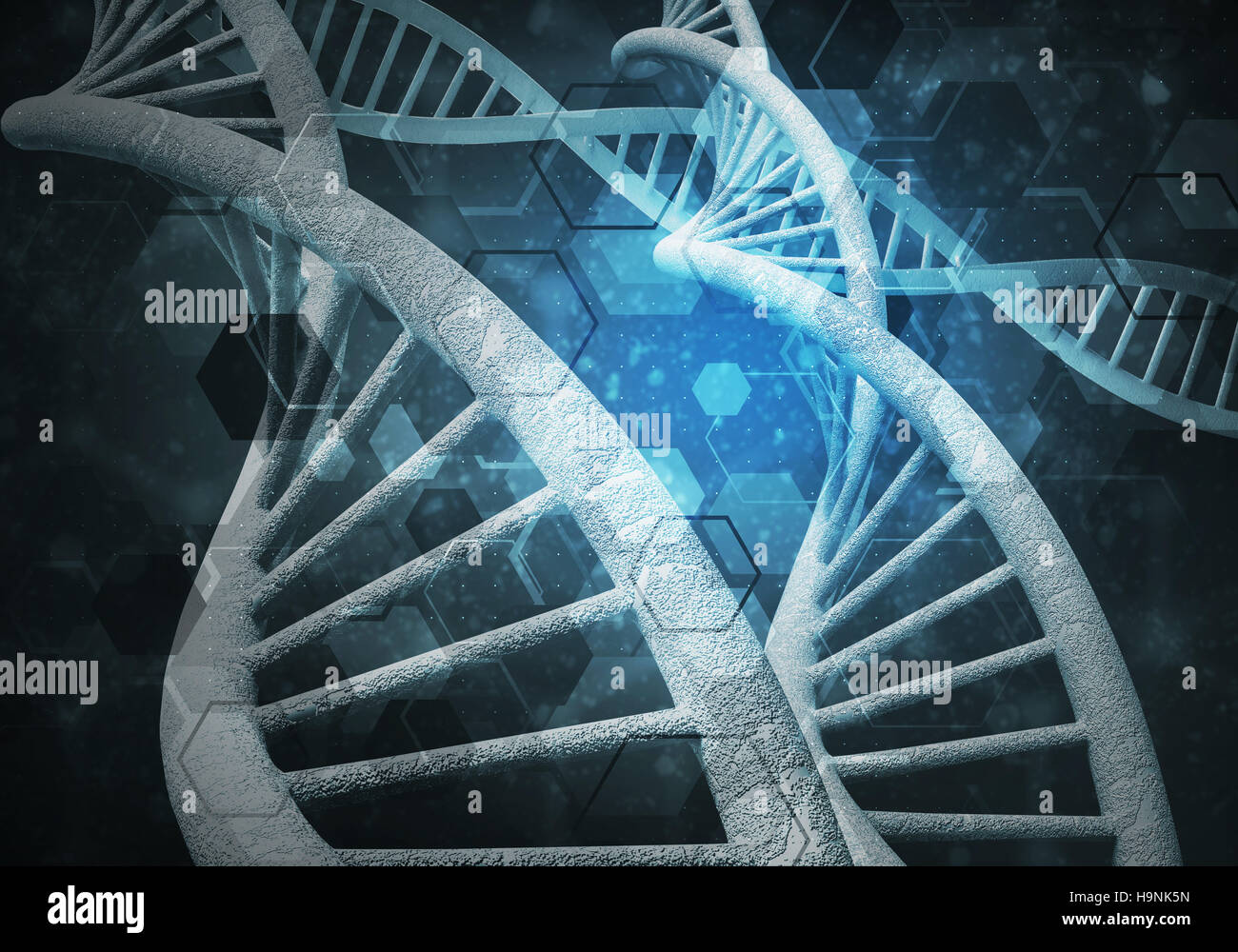 DNA molecules background, 3D rendering Stock Photo - Alamy