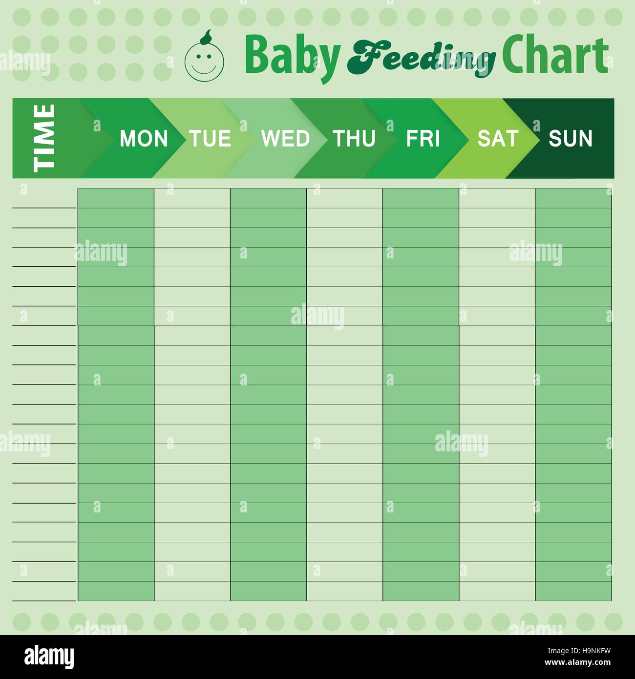 Infant Feeding Schedule Chart