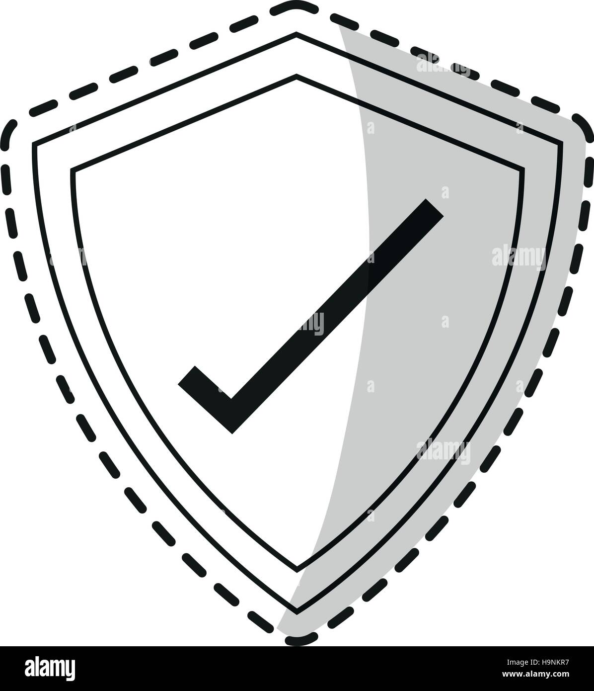 Check mark inside shield hi-res stock photography and images - Alamy