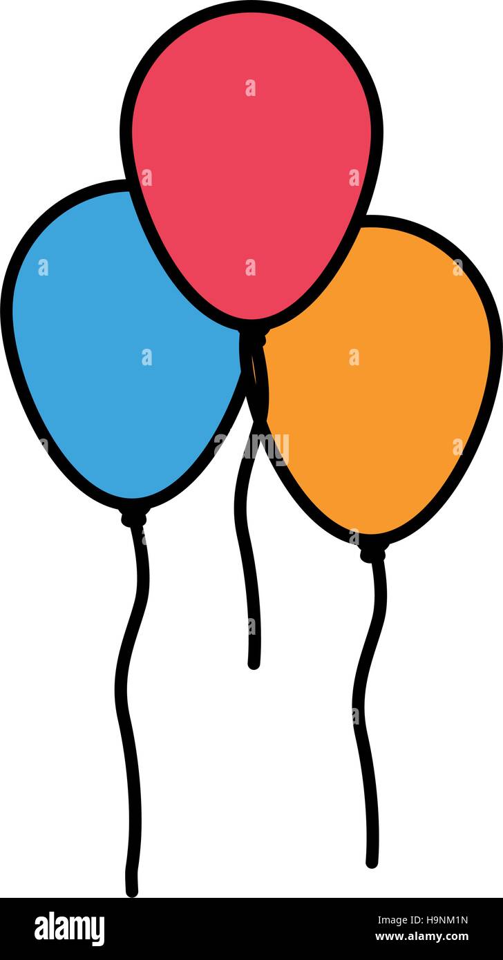 Isolated balloon of birthday design Stock Vector Image & Art - Alamy