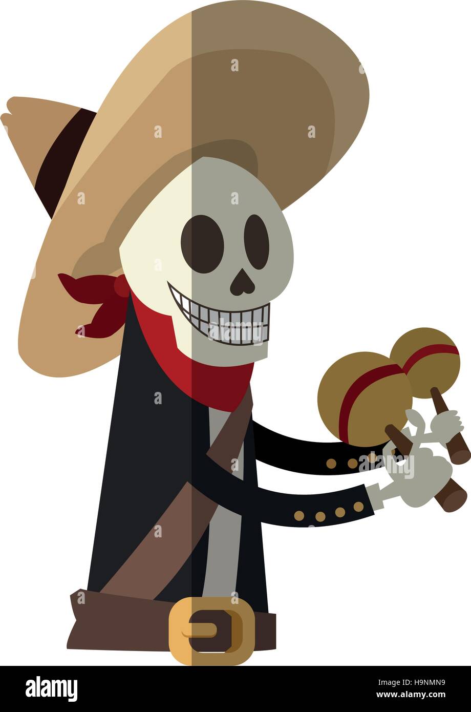 Isolated mexican male skull design Stock Vector Image & Art - Alamy