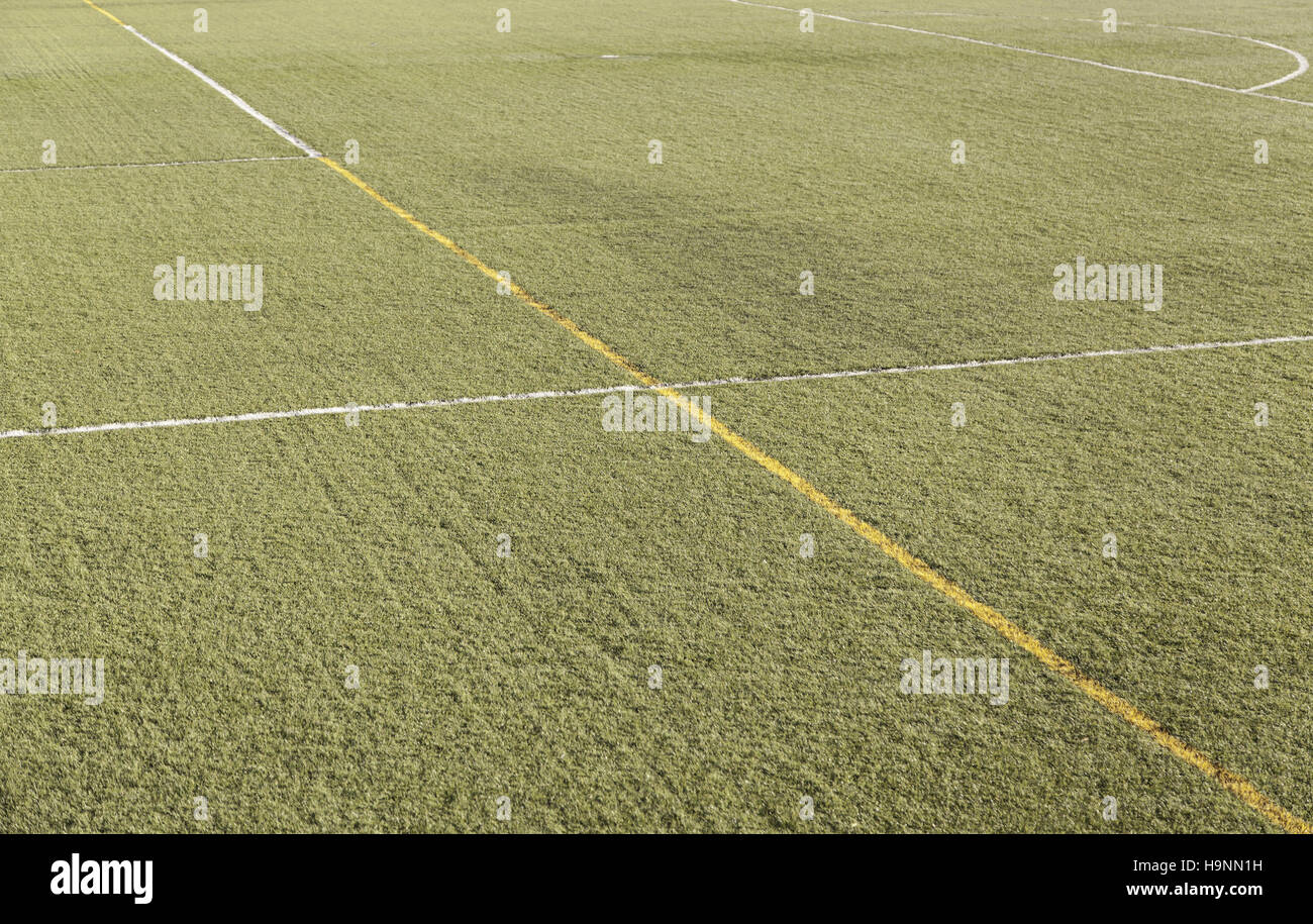 Lines on soccer field, sport, and landmarks, details Stock Photo Alamy
