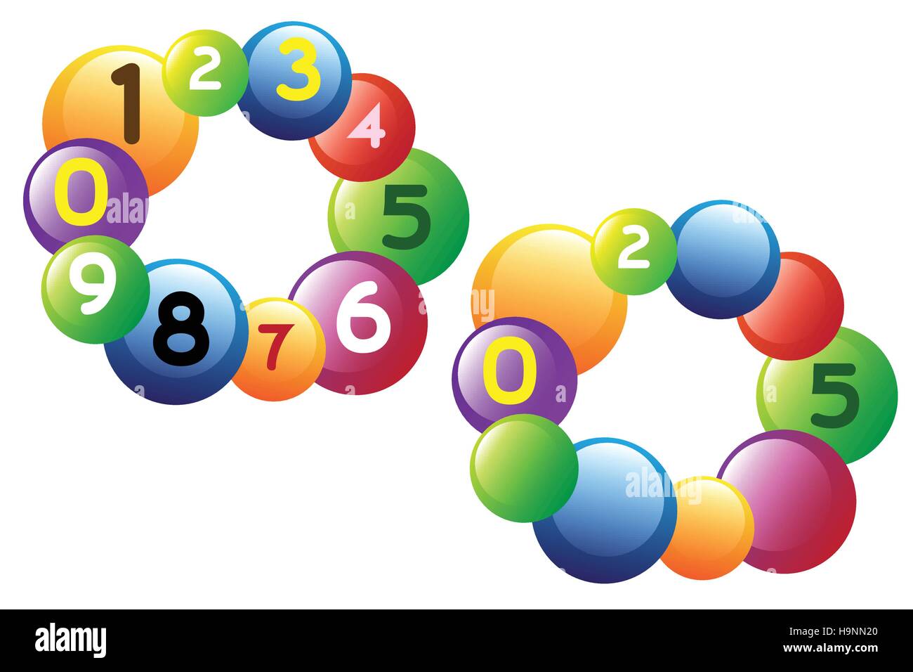 Puzzle with numbers for children with vector elements Stock Vector