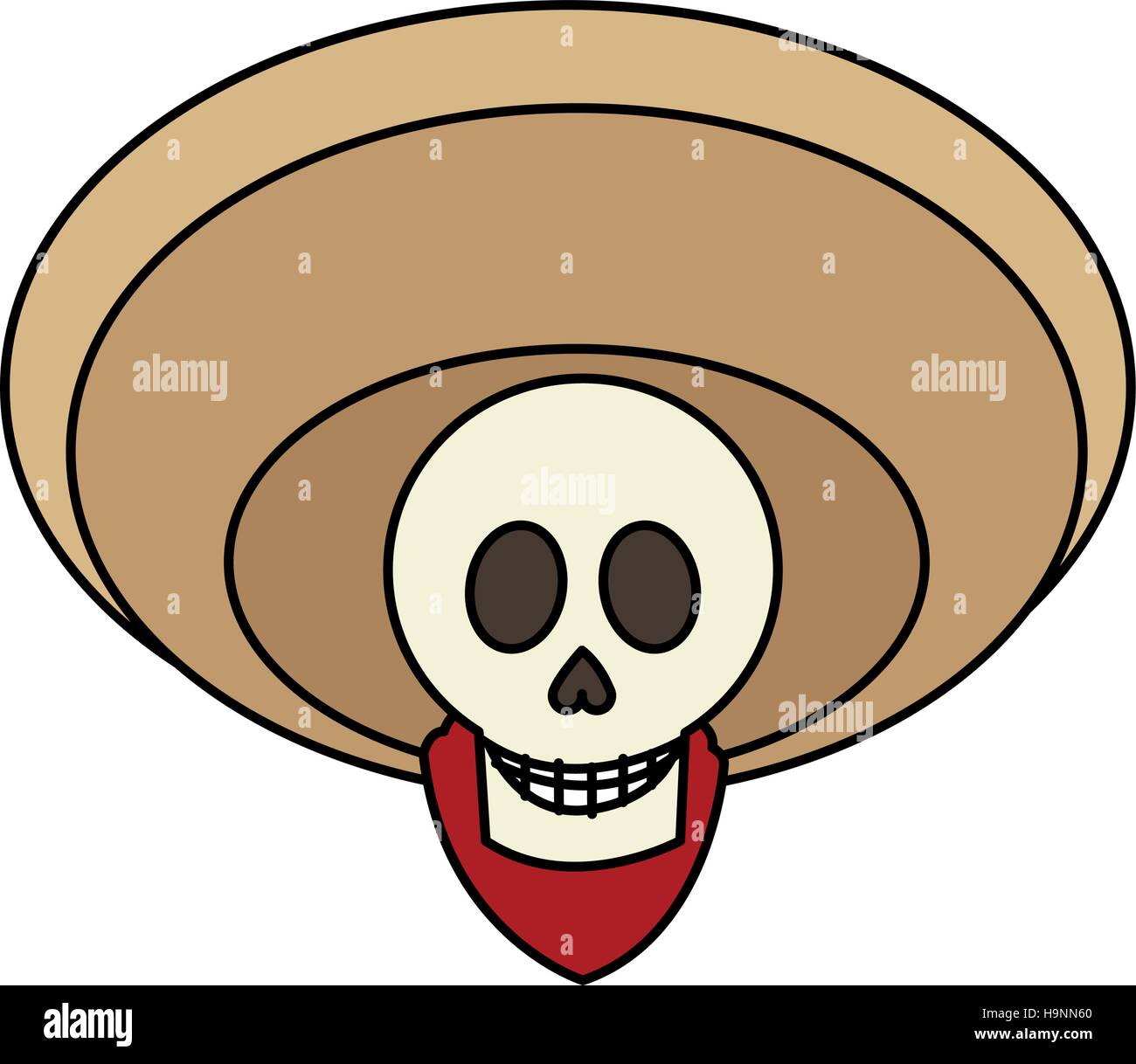 Isolated mexican male skull design Stock Vector Image & Art - Alamy