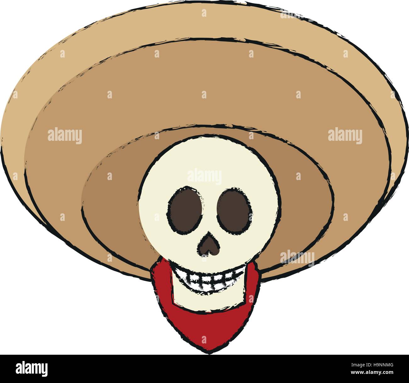 Isolated mexican male skull design Stock Vector Image & Art - Alamy