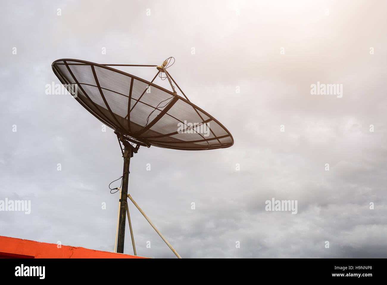 Signal tower or Satellite and beautiful sky with light Stock Photo Alamy