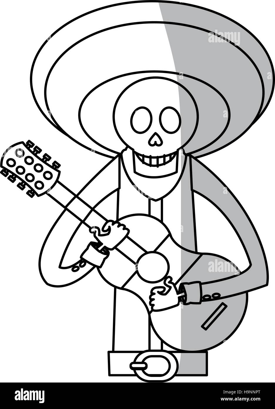 Isolated mexican male skull design Stock Vector Image & Art - Alamy