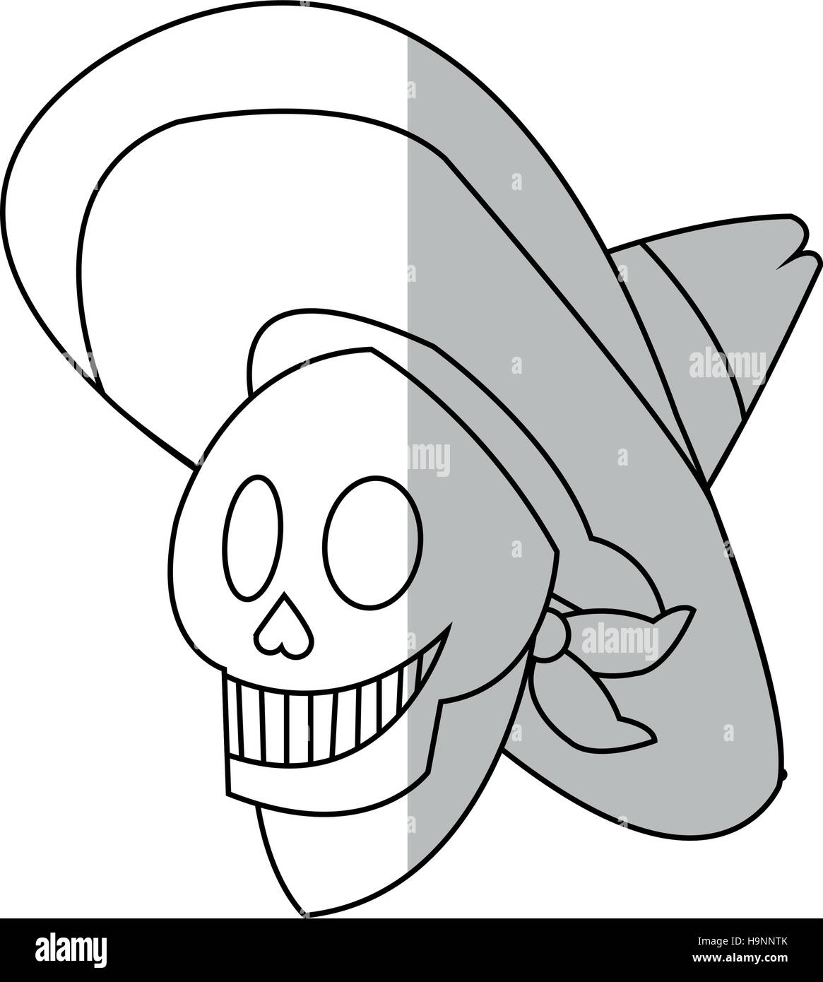 Isolated mexican male skull design Stock Vector Image & Art - Alamy