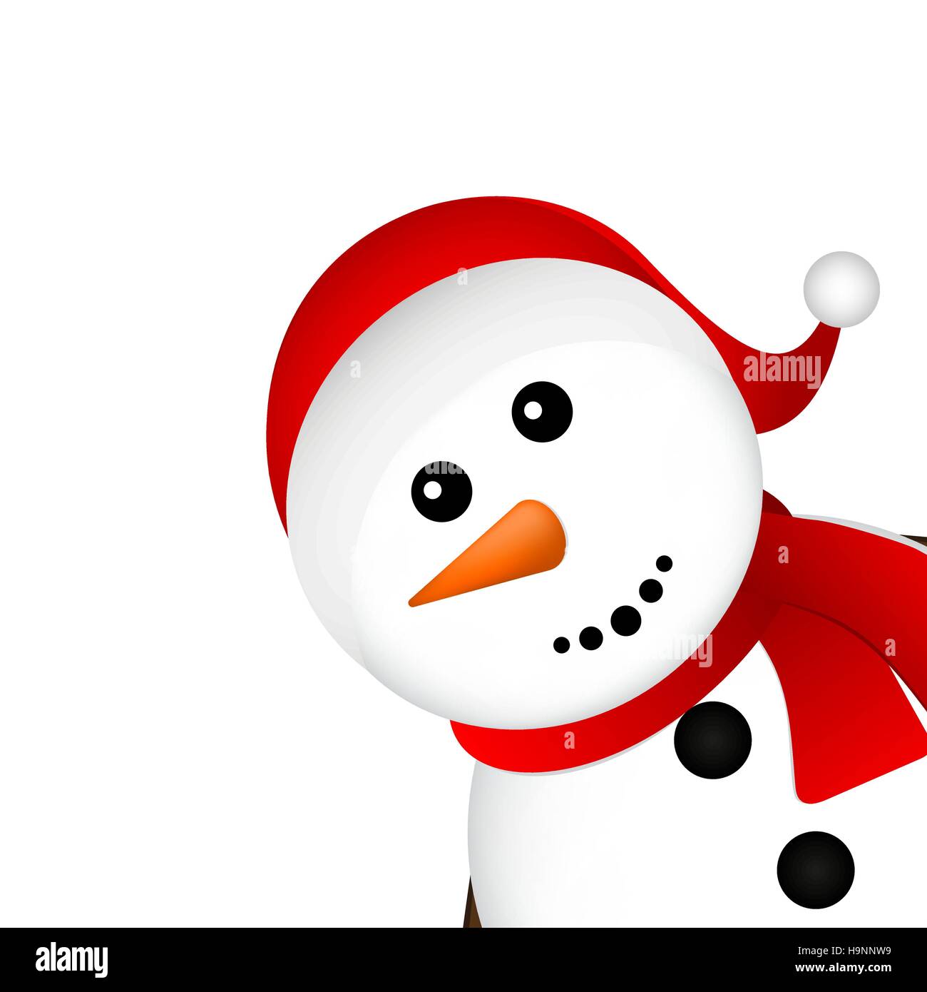 Christmas Snowman on white background vector Stock Vector Image & Art ...