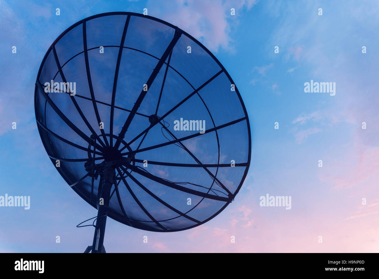 Signal tower or Satellite and beautiful sky with light Stock Photo Alamy