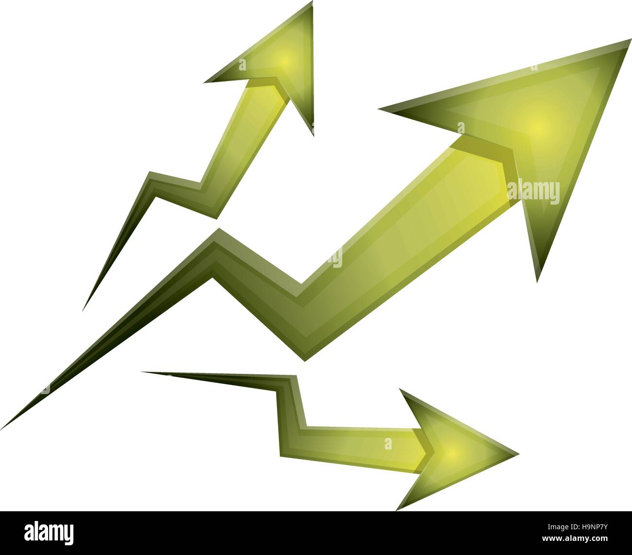 Increase arrow icon. Direction web and infographic theme. Isolated ...