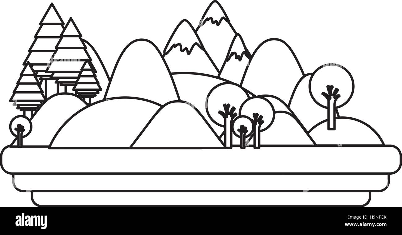 Isolated forest and mountain design Stock Vector Image & Art - Alamy