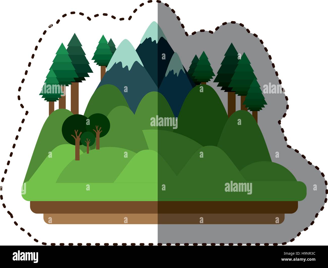 Isolated forest and mountain design Stock Vector Image & Art - Alamy