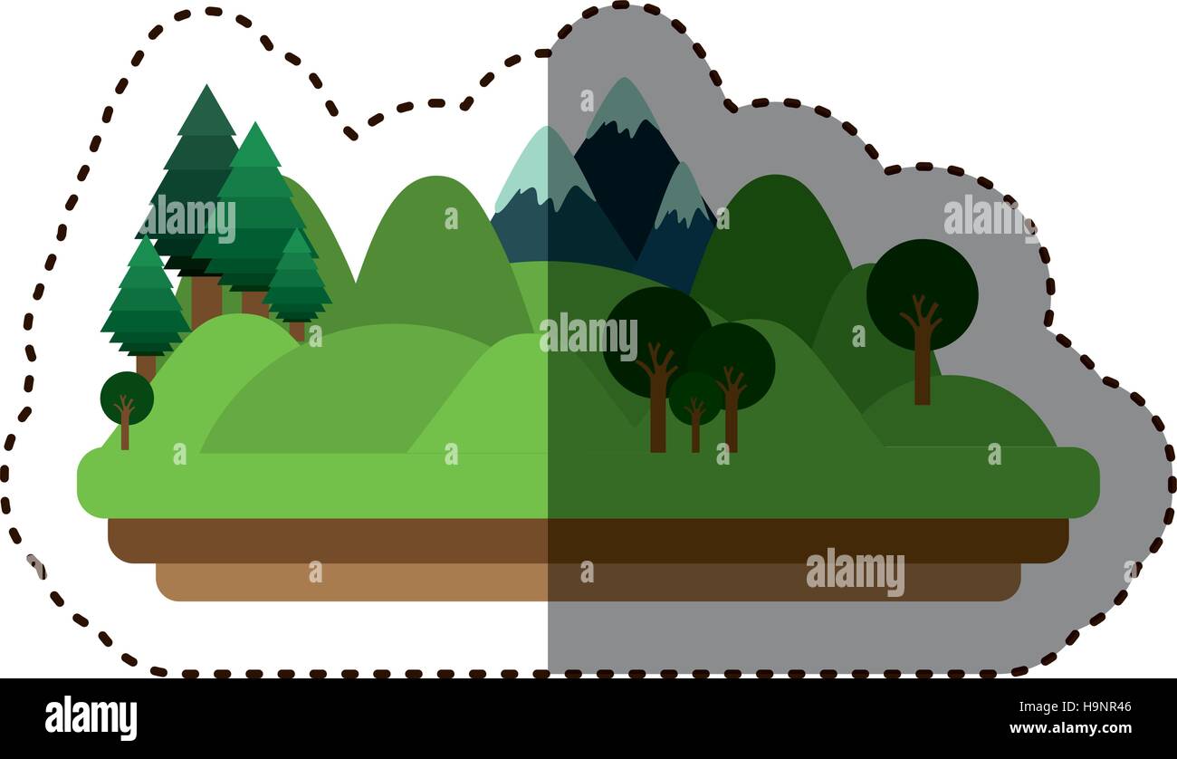 Isolated forest and mountain design Stock Vector Image & Art - Alamy