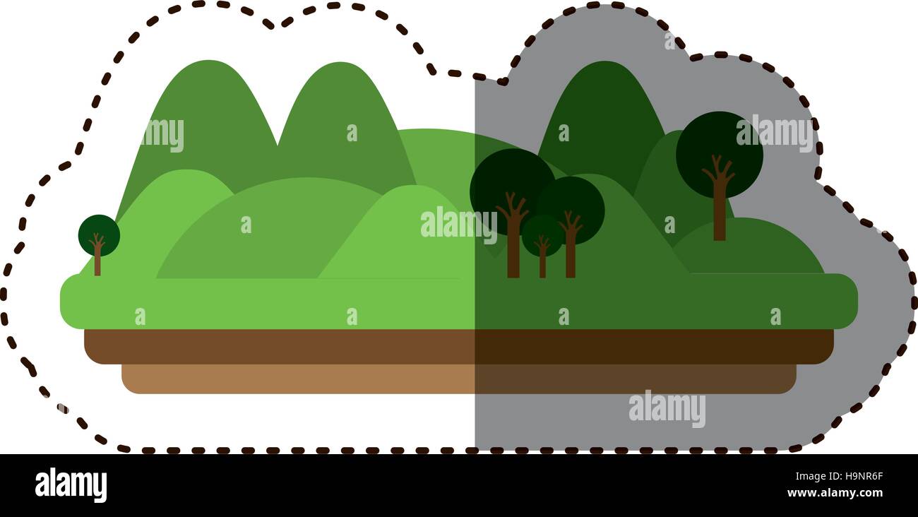 Isolated mountain and trees design Stock Vector Image & Art - Alamy