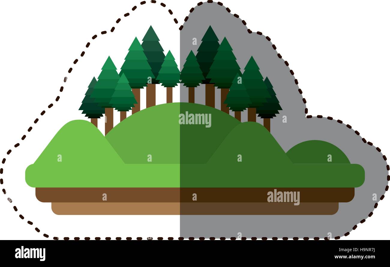 Isolated forest and mountain design Stock Vector Image & Art - Alamy